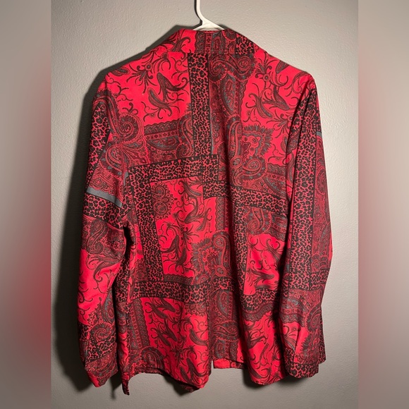 Blair 2XL Red Long Sleeve Button Down Shirt pattern - Picture 2 of 4